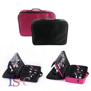 professional large beauty make up bag cosmetic case toiletry storage organizer salon.